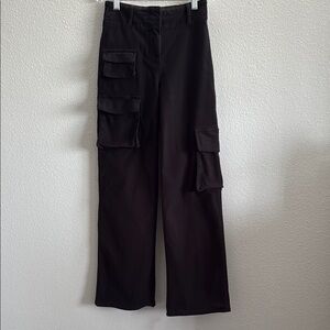 Aritzia Wilfred Free Women Black Cargo High-Rise Pants Size 00